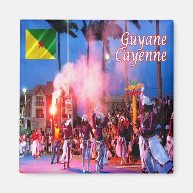 Imã zGF003 CAYENNE, Guiana Francesa, Carnaval, Cordilh (Frente)