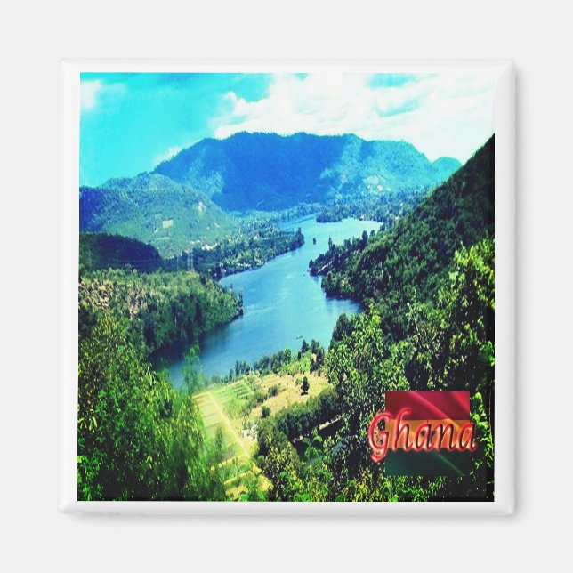 Imã zGH006 GHANA, Lago Volta, África, frigorífico (Frente)