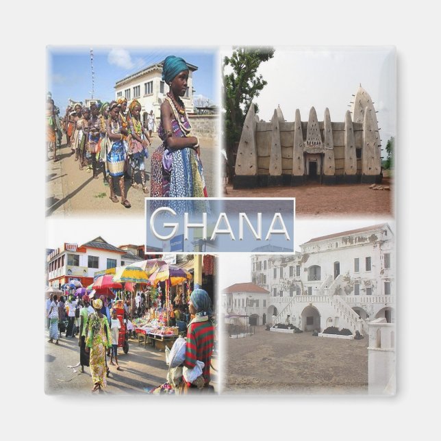 Imã zGH008 GHANA, Mosaico, África, frigorífico (Frente)