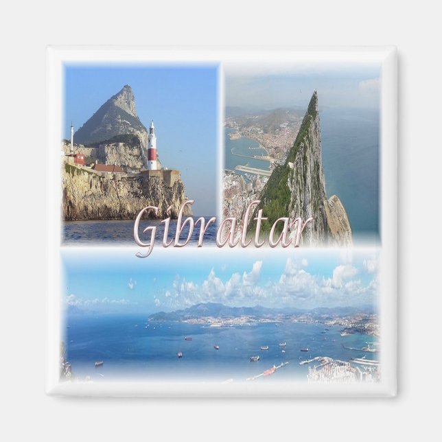 Imã zGI005 GIBRALTAR, Europa, geladeira (Frente)