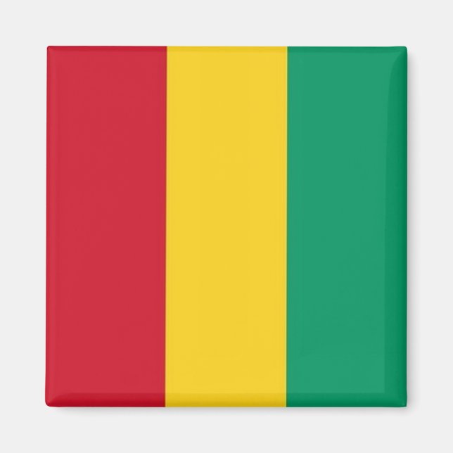 Imã zGN001 GUINÉ FLAG, África, geladeira (Frente)