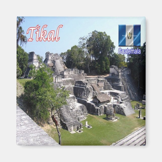Imã zGT011 TIKAL, Guatemala, América, frigorífico (Frente)