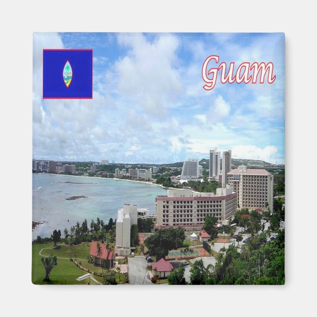 Imã zGU013 GUAM, Panorama, Oceânia, frigorífico (Frente)
