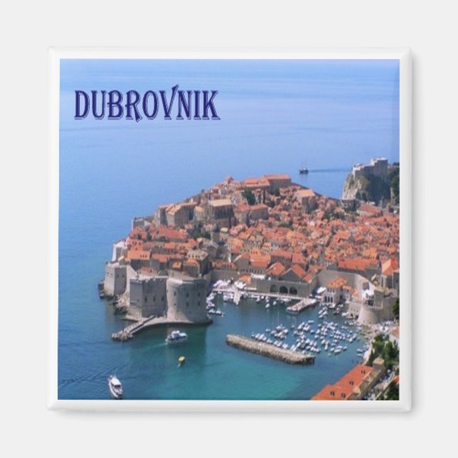 Imã zHR017 DUBROVNIK, Croácia, Fridge (Frente)