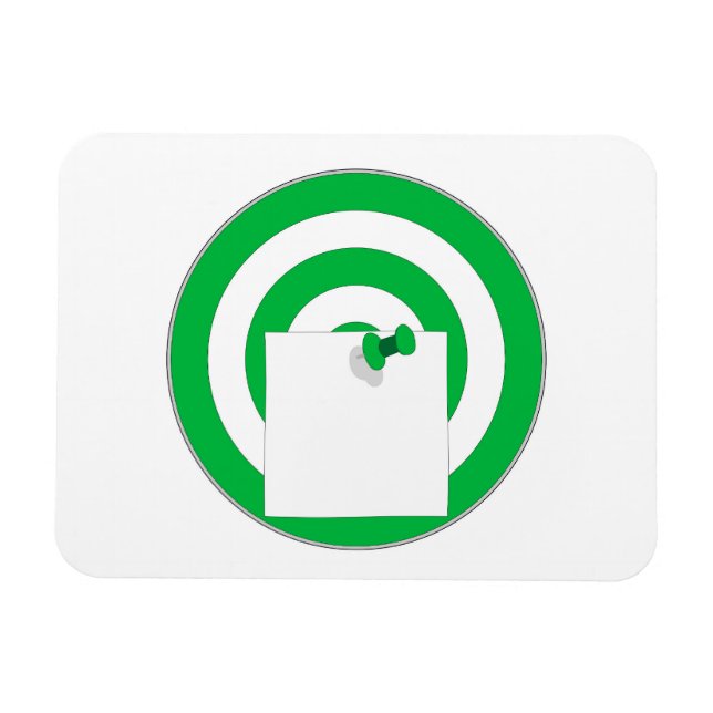 Ímã Zielscheibe mit Notizzettel (Horizontal)