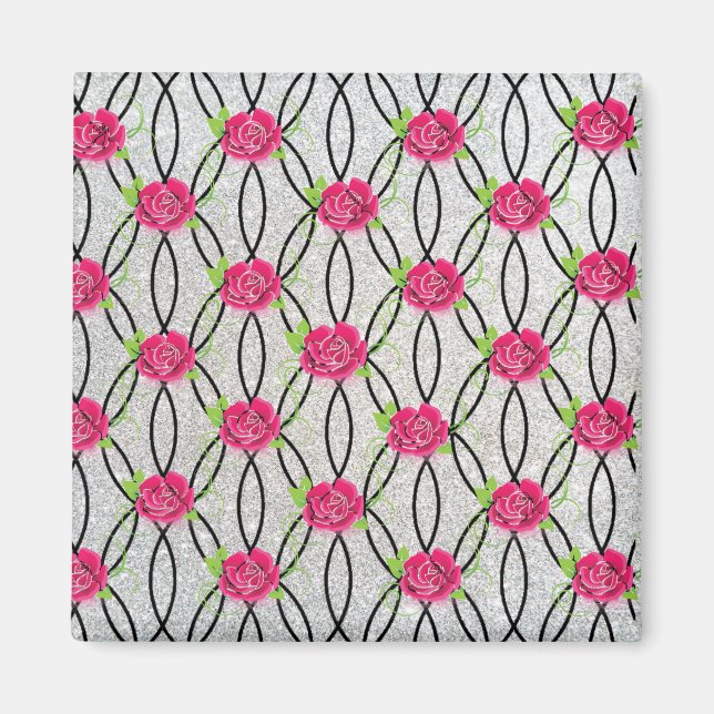 Imã Zig Zag Pattern, flor (Frente)