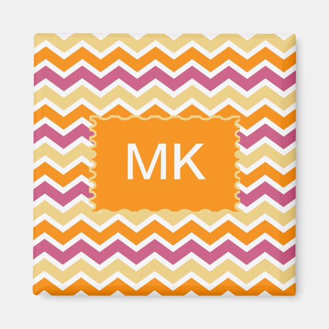 Imã ZigZag tribal vibrante (Frente)