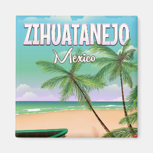 Imã Zihuatanejo poster de férias na praia mexicana