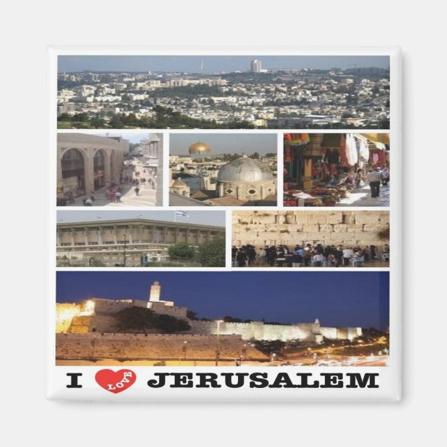 Imã zIL003 eu amo JERUSALEM Israel Oriente Médio, Frid (Frente)