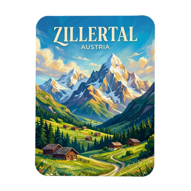 Ímã Zillertal Áustria (Vertical)