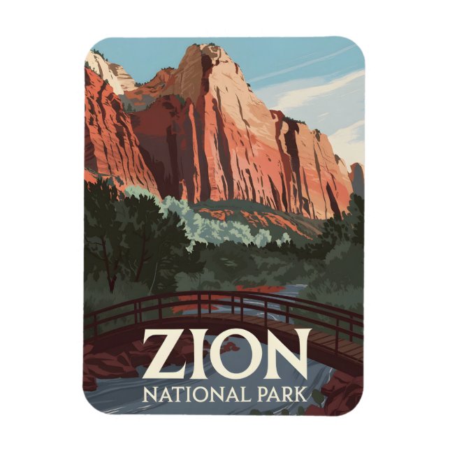 Ímã Zion National Park Vintage (Vertical)