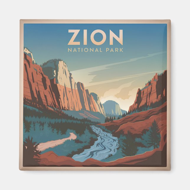Imã Zion National Park Vintage (Frente)