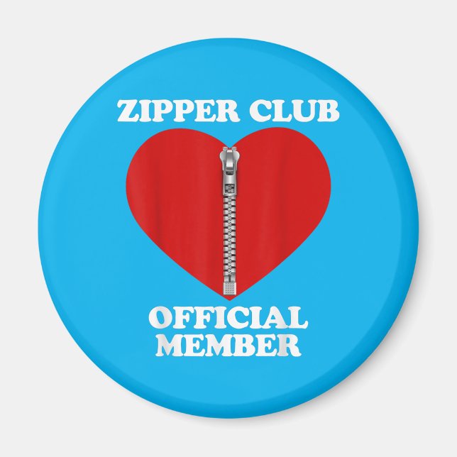 Imã Zipper Club Heart Surgery Recovery Open Heart Bypa (Frente)