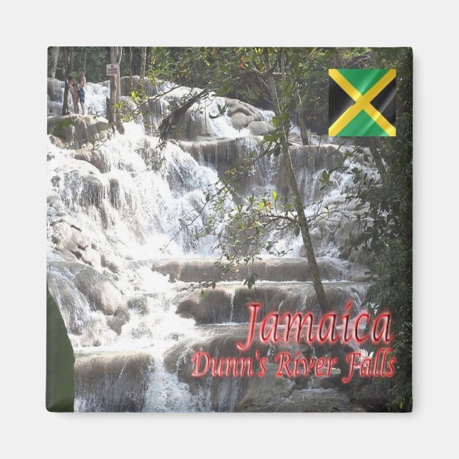 Imã zJM009 JAMAICA,Dunn's River Falls, América, Fridge (Frente)