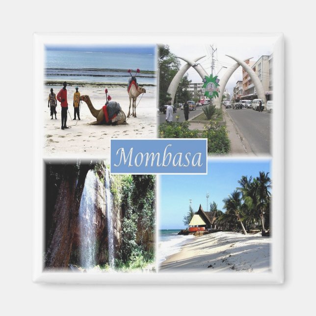 Imã zKE030 MOMBASA, Mosaico, Quénia, África, frigorífi (Frente)
