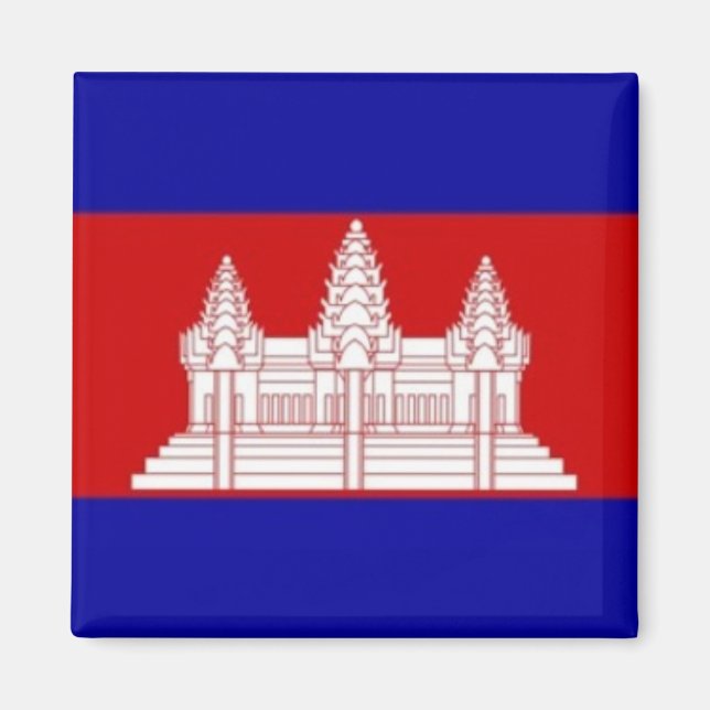 Imã zKH001 Cambodian FLAG Cambodja, Fridge (Frente)