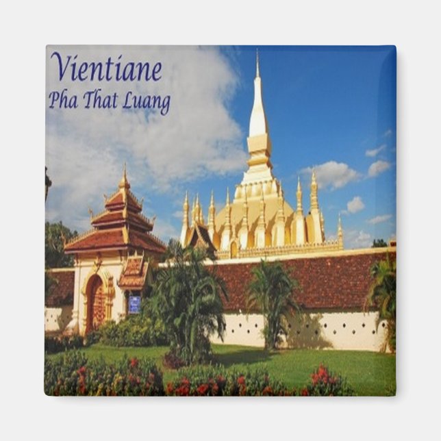 Imã zLA005 PHA QUE LUANG Vientiane, Laos, Ásia, frigid (Frente)