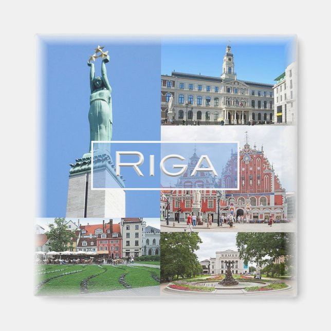 Imã zLV004 RIGA, República da Letónia, Europa, Fridge (Frente)