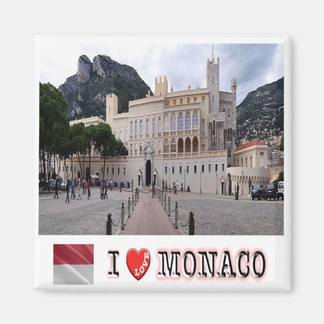 Imã zMC013 PALAIS DE MONACO, I Love, Fridge (Frente)