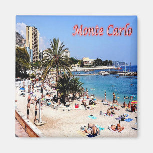 Imã zMC017 MONTE CARLO, PLAGE, Mônaco, Fridge