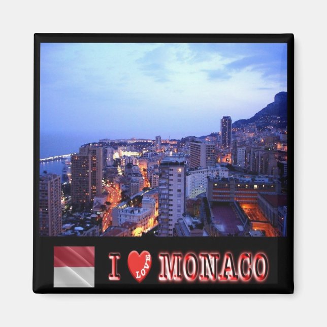Imã zMC031 MONACO "I Love", Fridge (Frente)