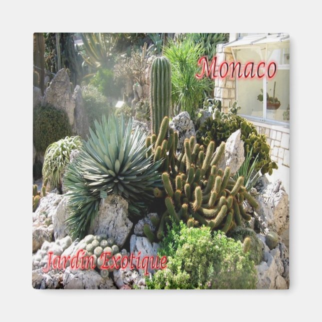 Imã zMC046 EXOTIC GARDEN, Mônaco, Fridge (Frente)