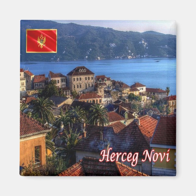 Imã zME016 HERCEG NOVI, Montenegro, Europa, geladeira (Frente)