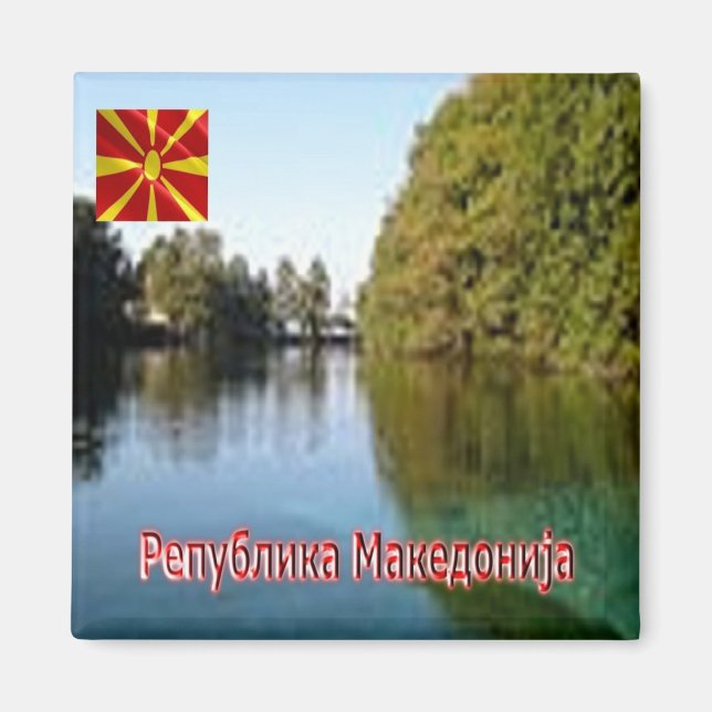 Imã zMK007 Macedônia do Norte, panorama, frigorífico (Frente)