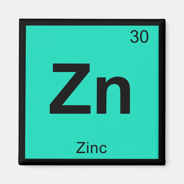 Imã Zn - Química Zinc Elemento Símbolo Periódico de Me (Frente)