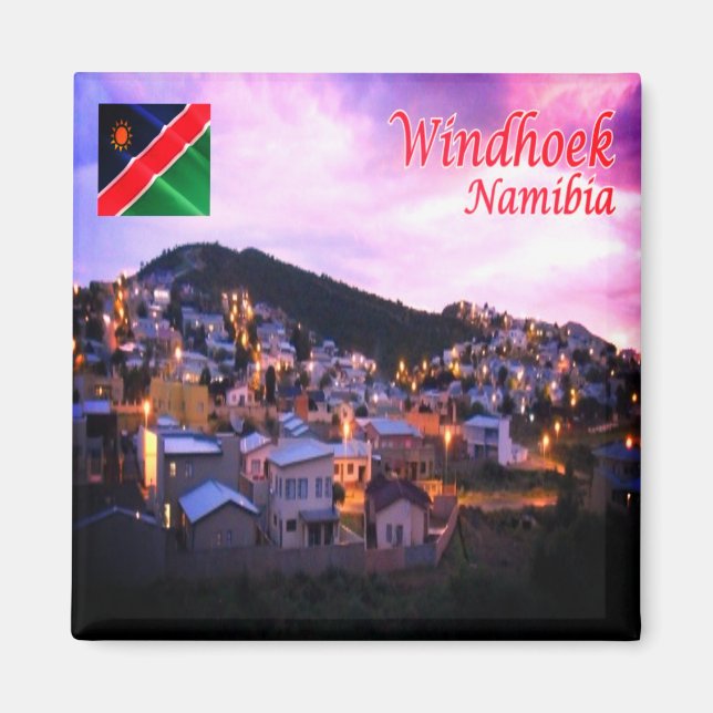 Imã zNA006 WINDHOEK por Night, Namibia, Africa, Fridge (Frente)