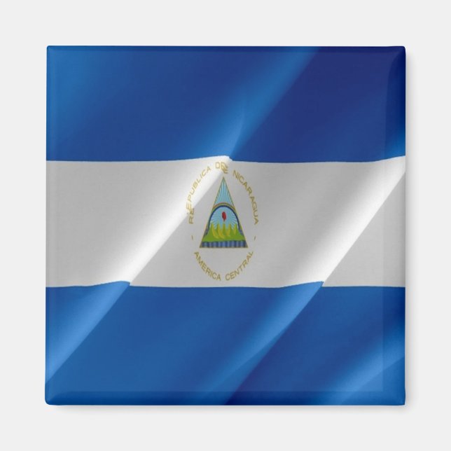 Imã zNI002 NICARAGUA, Sinalizador de Onda, América, Fr (Frente)