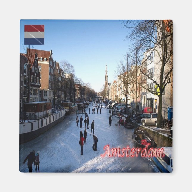 Imã zNL007 AMSTERDAM panorama, Países Baixos, Fridge (Frente)