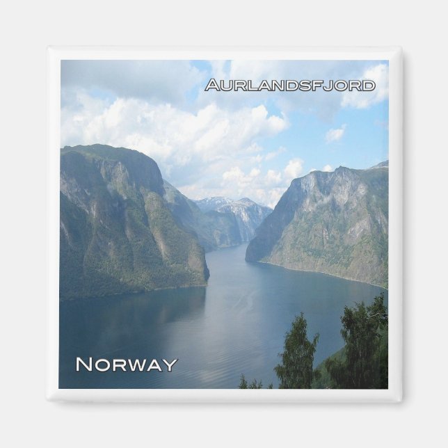 Imã zNO061 AURLANDSFJORDEN de Stegastein, Noruega, (Frente)