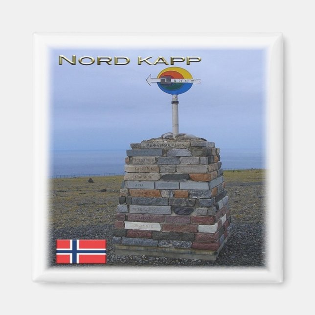 Imã zNO078 NORD KAPP, Noruega, Europa, frigorífico (Frente)