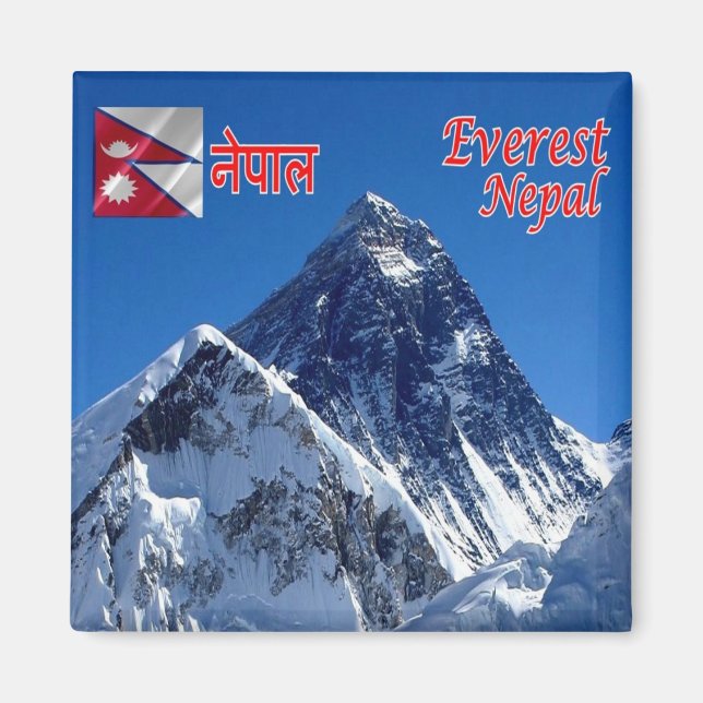 Imã zNP011 MONT EVEREST, Nepal, Ásia, frigorífico (Frente)