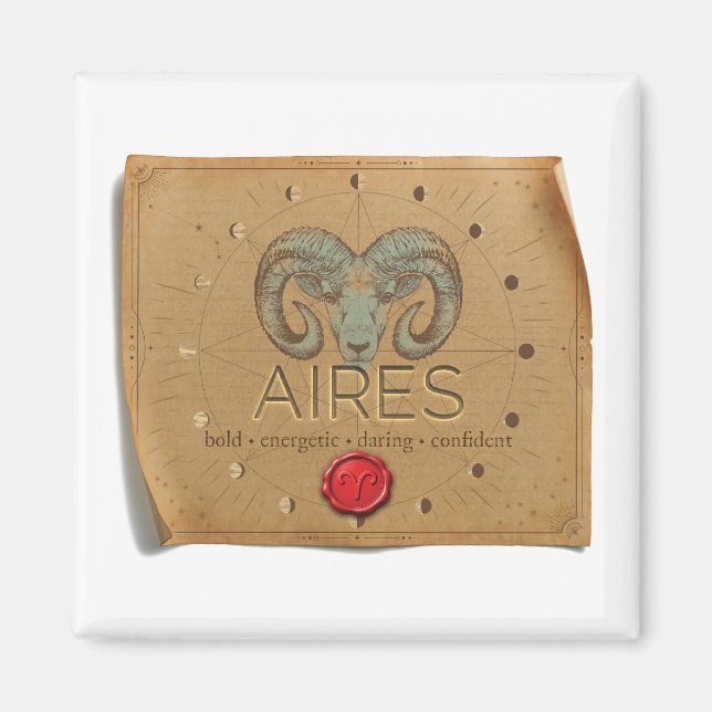 Imã ZODIAC - Aires - Magnet (Frente)