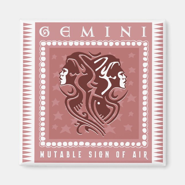 Imã Zodiac Gemini (Frente)