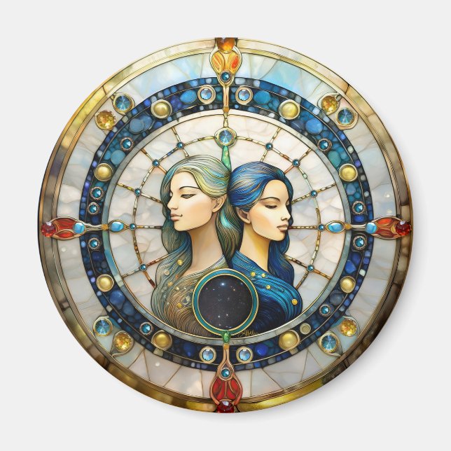 Imã Zodiac - Gemini Os Gêmeos (Frente)