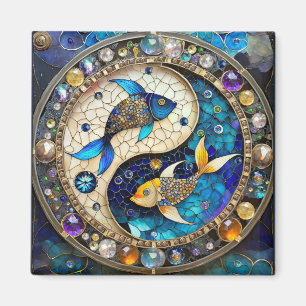Imã Zodiac - Peixes Fish Yin e Yang