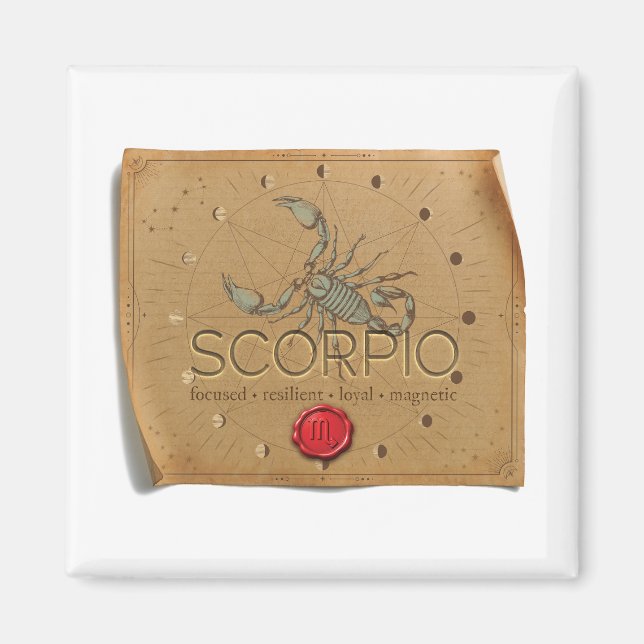 Imã ZODÍACO - Escorpião - Ímã (Frente)