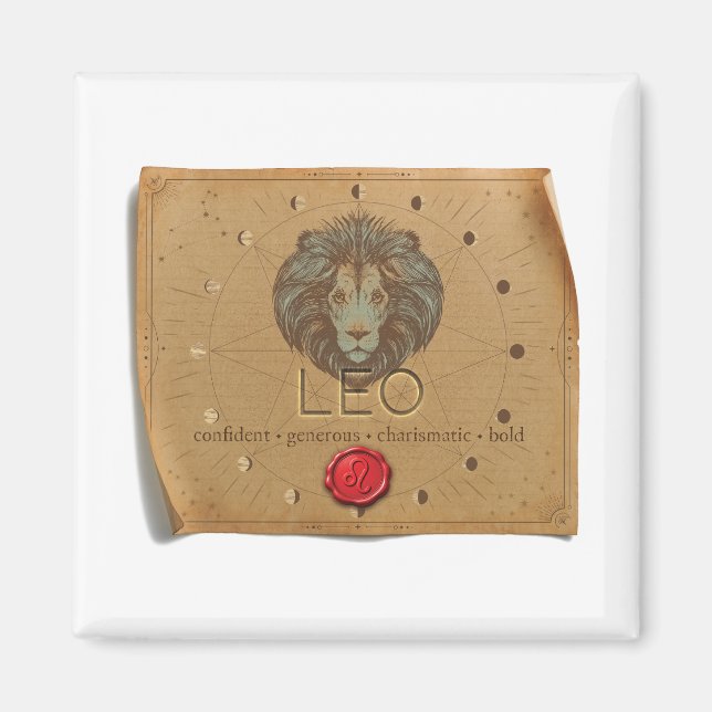 Imã ZODÍACO - Leão - Magnet (Frente)