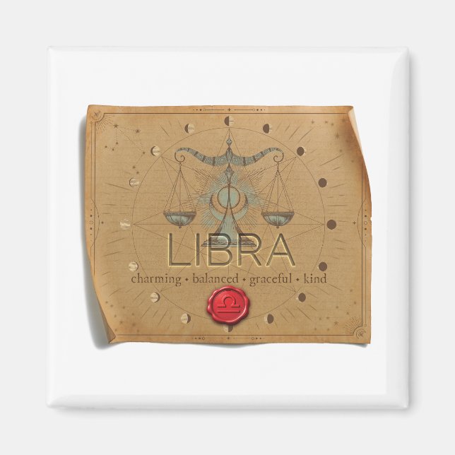 Imã ZODÍACO - Libra - Magneto (Frente)