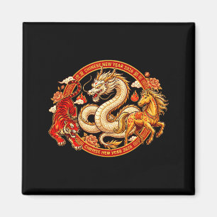 Imã Zodíaco Lunar Dragão Tigre Cavalo Harmonia Chinês