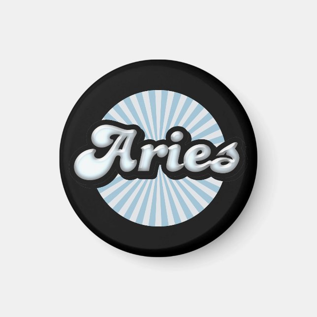 Imã Zodíaco Retro Áries (Frente)