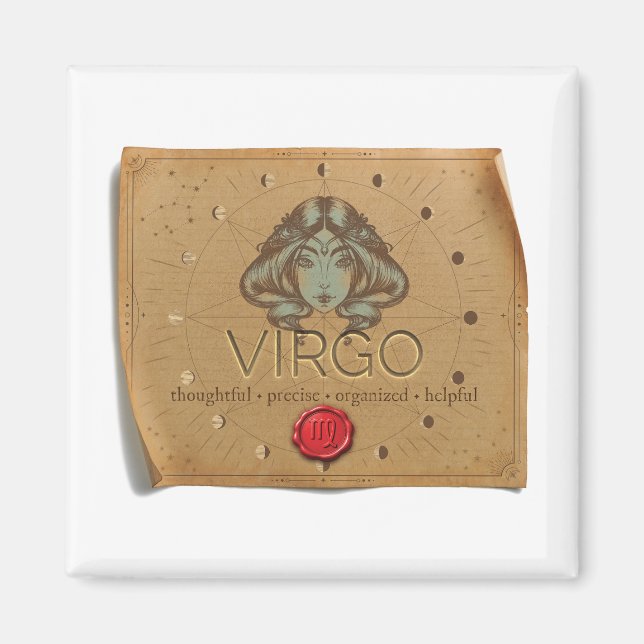 Imã ZODÍACO - Virgem - Magnet (Frente)