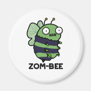 Imã Zom-bee Dia de as Bruxas engraçado Zombie Bee Pun