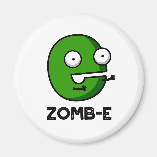 Imã Zomb-E Dia de as Bruxas engraçado Zombie Alphabet  (Frente)