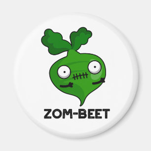 Imã Zombie Beet Pun Dia de as Bruxas engraçado Zombie