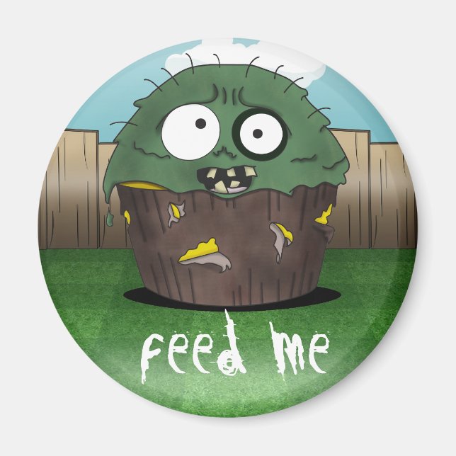 Imã Zombie Cake - Alimente-me (Frente)