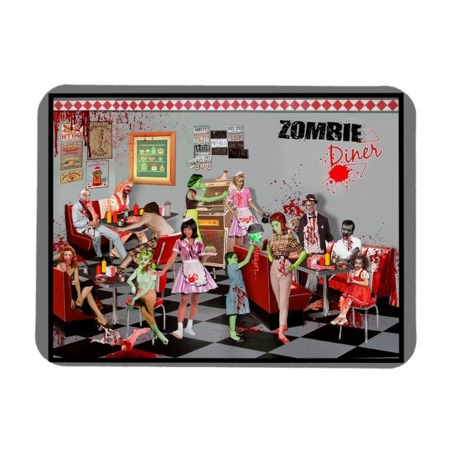 Ímã Zombie Diner (Horizontal)